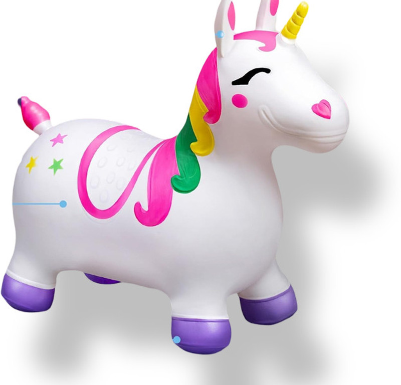 MY BABY LOVE A PERFECT CARE Jumping and Riding Horse Bouncing Hopper Animal Toy Inflatable Inflatable Toy Pump(Multicolor)
