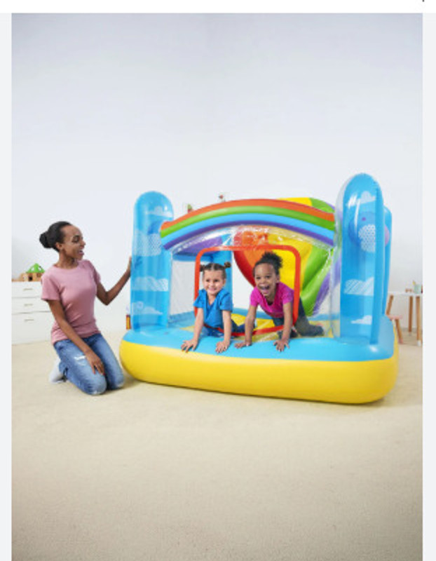 KinderTales Jumpin Balloon(IND*94512) Bouncer With Free Electric Pump Inflatable Hoppers & Bouncer(Multicolor)