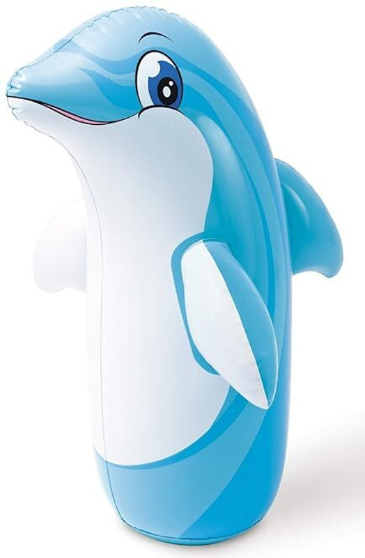 Mediklfe Original Inflatable Dolphin Hit Me Inflatable Bouncer Play Gym Inflatable Hoppers & Bouncer(Blue)