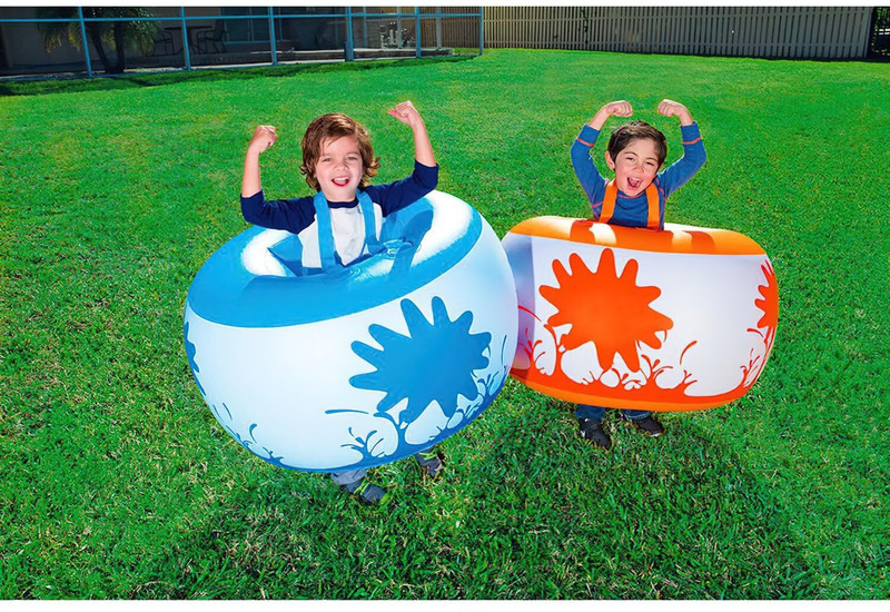 Tiny Tales Bestway 52222 Outdoor Toy Inflatable-Inflatable Toys, Blue/Orange With Free Pump Inflatable Hoppers & Bouncer(Multicolor)