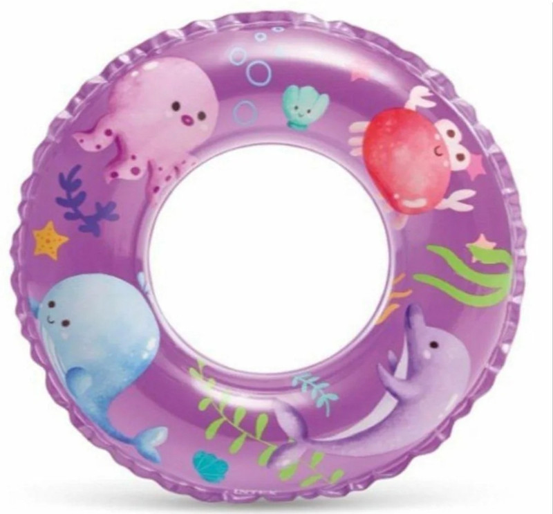 HAPPY CHAPPIE Swim Ring for Kids, Ages 6-10 Years, Multi-color Sea Creature Design Inflatable Swimming Safety Tube(MUITI COLOURS)