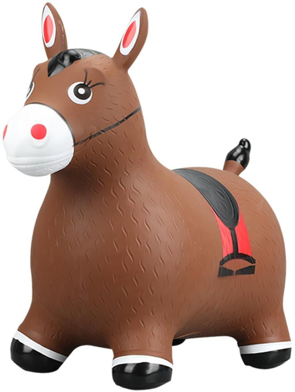 Dwiti Enterprise Kids Inflatable Hopping Horse Ride On Toy with Pump for Indoor,Outdoor Play Inflatable Inflatable Toy Pump(Brown)