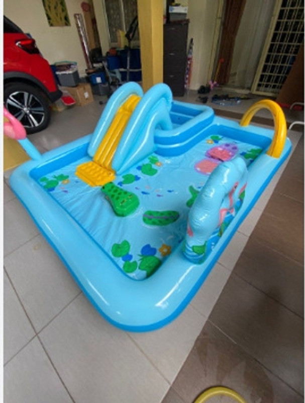 Tiny Tales Play Summer Water Park Pool(IND*8897) With Free Electric Pump Inflatable Swimming Pool(Multicolor)