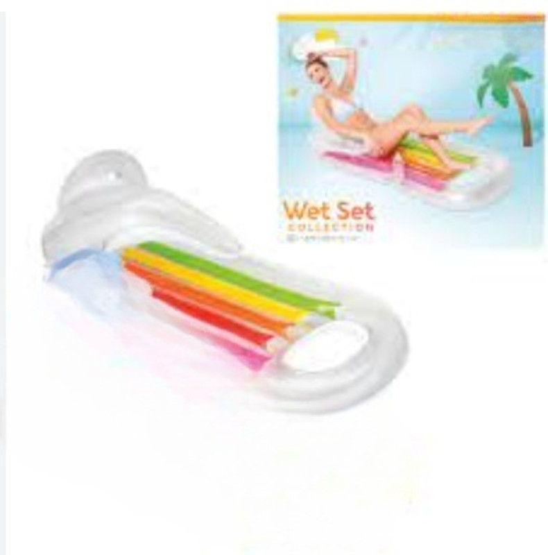 Tiny Tales PVC Swimming (IND*6549) Water Mat Inflatable With Electric Pump Inflatable Swimming Mats(Multicoclor)