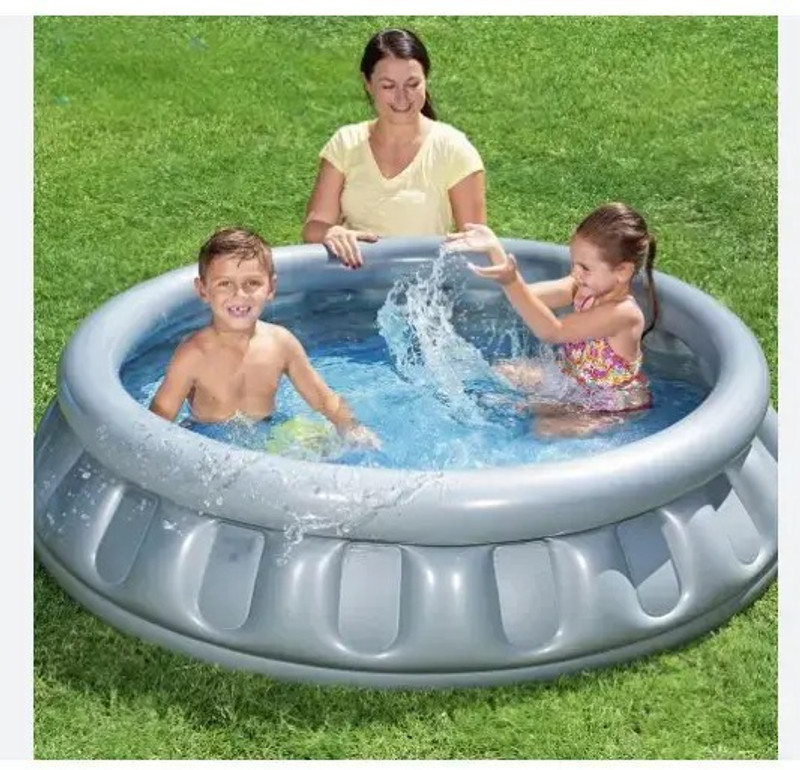 HornFlow Splash and Play Grey Space Ship Pool With free pump Inflatable Swimming Pool(Grey)