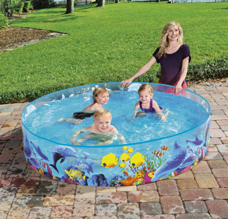 Intelligent Swimming Pool For(IND*36792) Children, 6 Feet Inflatable Swimming Pool(Multicolor)