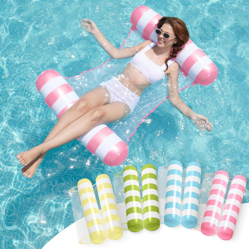YUDDHAV 4 in 1 Pool Float Water Hammock | Inflatable Pool Lounger Chair Inflatable Pool Accessory(Multicolor)