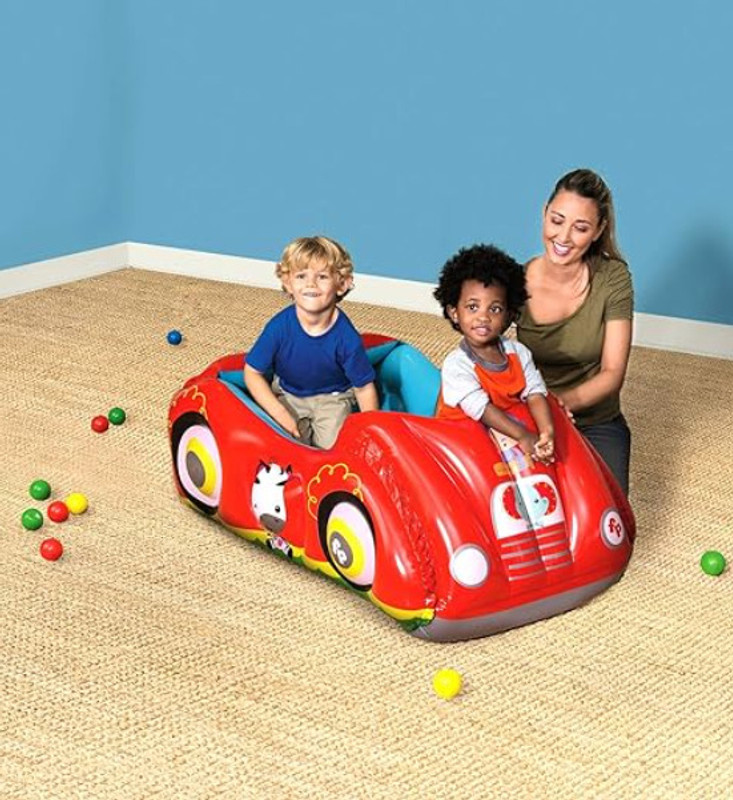 KinderTales Dozer (IND*80) Ball Pit, 25 Play Balls Included Multicolor. Inflatable Ball Pits(Multicolor)