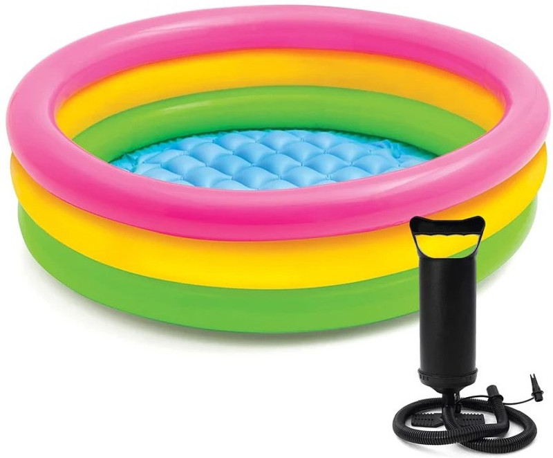 NIRVAYAENTERPRISE NIRVAYA ENTERPRISE 2 Feet Kids Pool with Air Pump Inflatable Swimming Pool(Multicolor)
