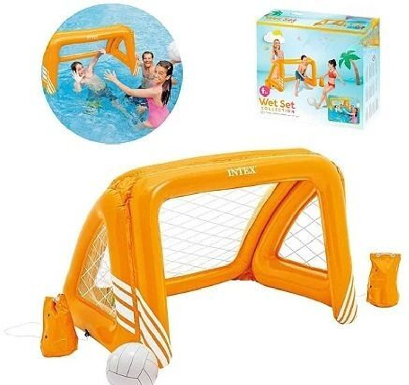 HornFlow Inflatable Goal for the Pool to Play Water (IND*32106) 58507 Inflatable Pool Accessory(Multicolor)