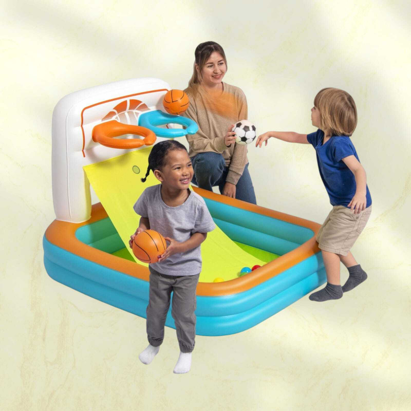 KinderTales Playground With Balls Swimming(IND*332) Pools & Accessories Inflatable Ball Pits(Multicolor)