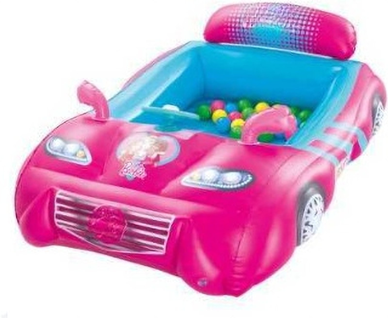 HornFlow Inflatable Car Barbie Design Kid Pool Summer Activities with free electric pump Inflatable Ball Pits(Pink)