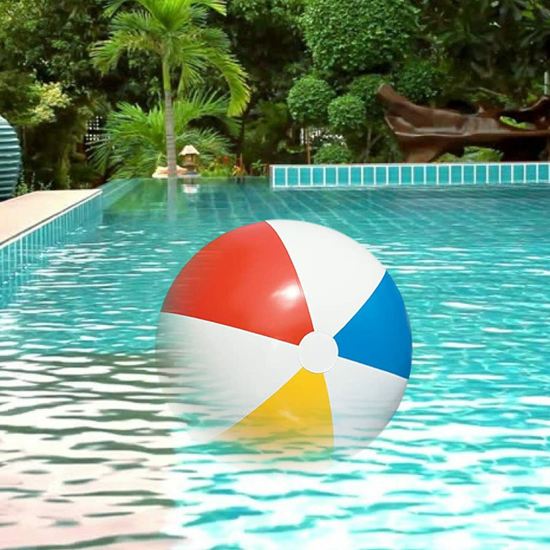 Vibgyor Products Beach Ball Swimming Soccer Soft Volleyball for Kids Game Rainbow Balls Inflatable Ball(Multcolor)