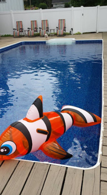 KinderTales Inflatable (IND*185) toy-rider with handles fish, 157x94cm Multicolor Inflatable Pool Accessory(Multicolor)