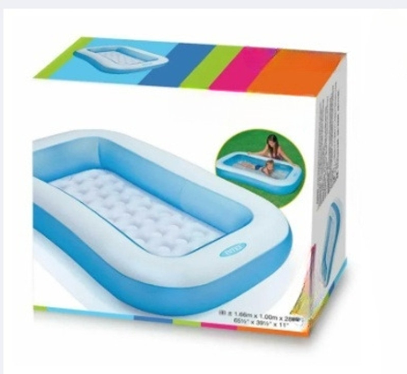 Kreative Marche Baby Pool Bath Water Tub for Kids Soft Inflatable Pool Kid's 3ft Inflatable Swimming Pool(Multicolor)