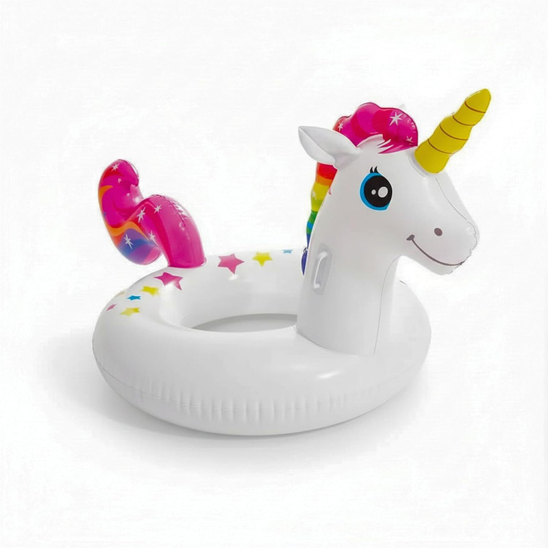 Zelvo Inflatable Pool Float Ring for Kids & Adults | Swimming Tube with AntiLeak Valve Inflatable Swimming Safety Tube(White)