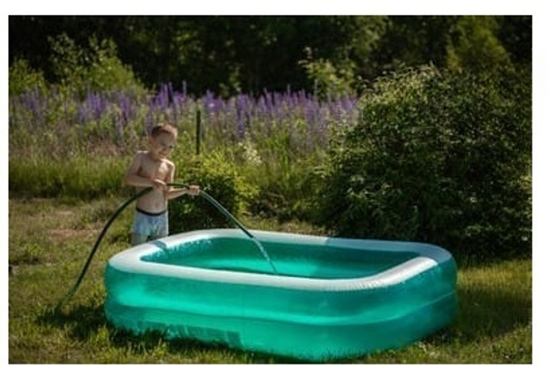KiderTales Bestway - Inflatable children's pool, blue, 262 x 175 x 51 cm With Free Pump Inflatable Swimming Pool(Multicolor)
