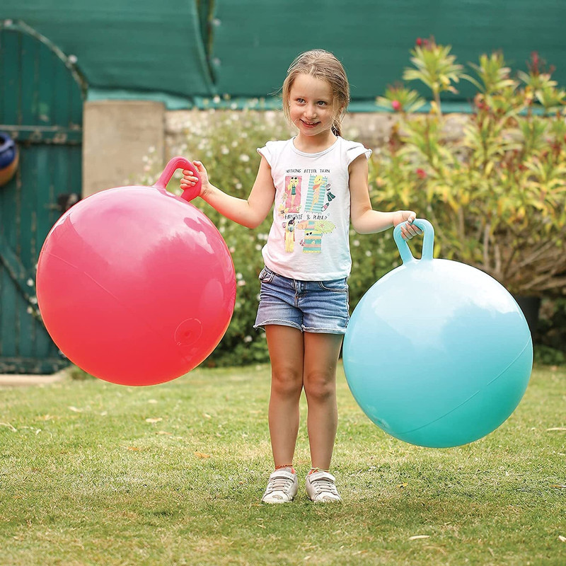 PINOPZA Jumping Hopping Inflatable Sit and Bounce Multi-Function Jump Bounc with Handle Inflatable Hoppers & Bouncer(Multicolor)
