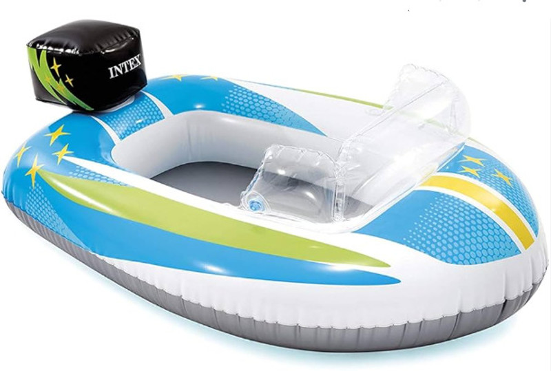 Intelligent Boat Pool Cruiser(IND*740412) Floats, Inflatable Swimming Safety Tube(Multicolor)