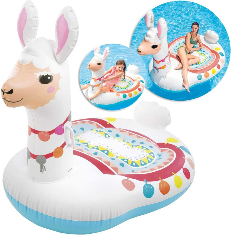 Intelligent Inflatable Swim Pool (IND*8521) Float Ring Toy Pool Float Llama Inflatable Swimming Safety Tube(Multicolor)