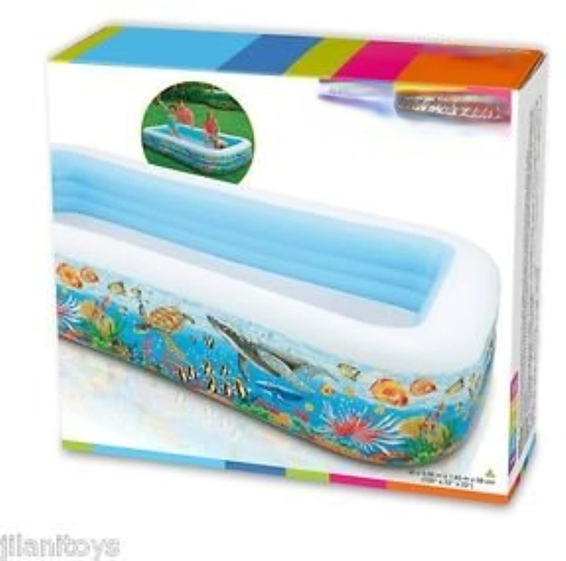 HornFlow JO Inflatable Swimming Pool adults Above Ground,10Feet-Swimming Pools Inflatable Swimming Pool(Multicolor)