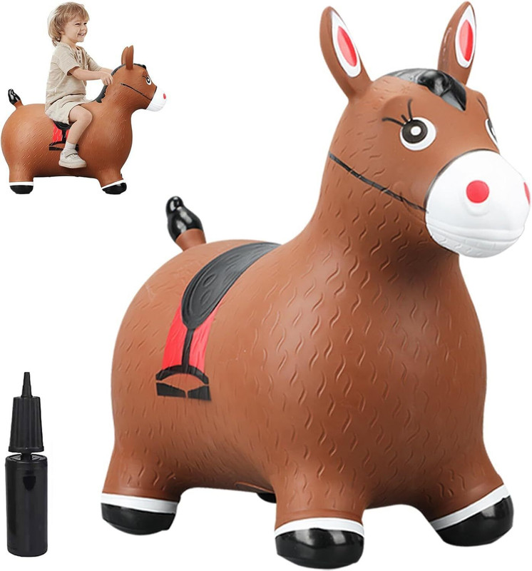 Dwiza Enterprise Jumping & Riding Unicorn Bouncing Hopper Animal Toy for Kids Hoppers & Bouncer Inflatable Inflatable Toy Pump(Multicolor)