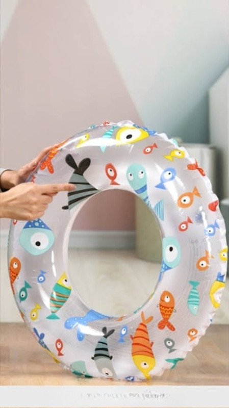 Tiny Tales Swimming Tube Lively Print Swimming (IND*7412) Pool Tube Inflatable Swimming Safety Tube(Multicolor)