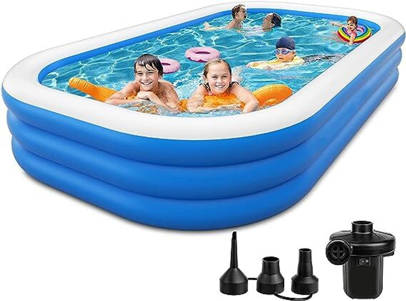 HornFlow D 5.5 Feet Kids Water Pool Bath Tub Inflatable Swimming Pool(Blue)