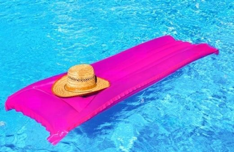 KinderTales Swim Pool Air Mat Raft Float 72"X30" Neon Multicolor 59717 Inflatable Swimming Mats(Multicolor)