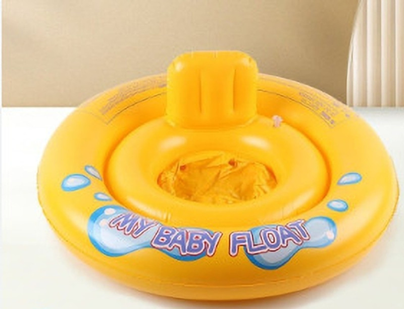 KinderTales Leg Holes & Saddle Style Seat Baby Float, Yellow Inflatable Pool Accessory(Yellow)