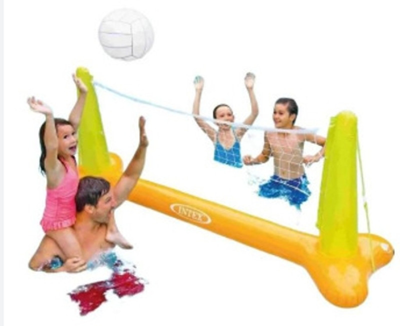HornFlow Pool Volleyball(IND*3914) Game 239x64x91cm Inflatable Pool Accessory(Multicolor)