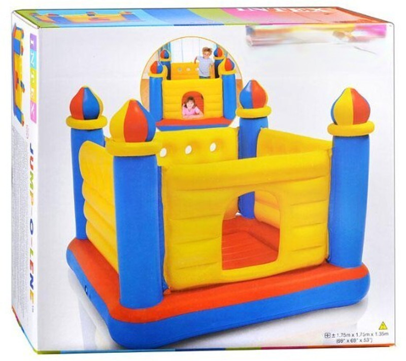 HornFlow Inflatable Original Playhouse, (IND*606) Playground With Free Pump Inflatable Hoppers & Bouncer(Multicolor)