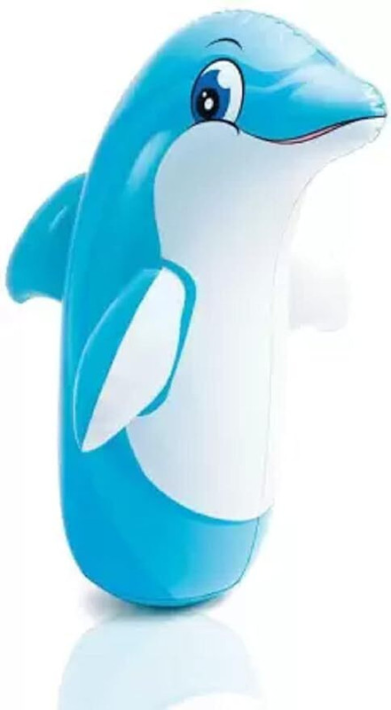 YUTI CREATION 3D Bop Bag (Dolphin) Inflatable HitMe Toys (Blue) Inflatable Hoppers & Bouncer(Blue)