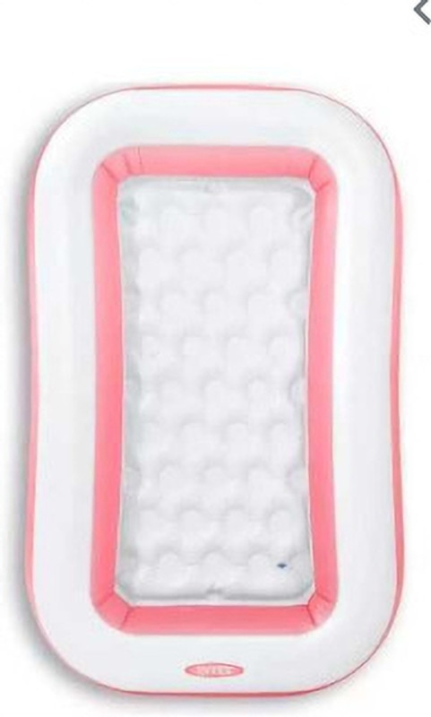 KinderTales 5ft Swim Center Inflatable Pool (IND*8003) Soft Inflatable With Free Pump Inflatable Swimming Pool(Pink)