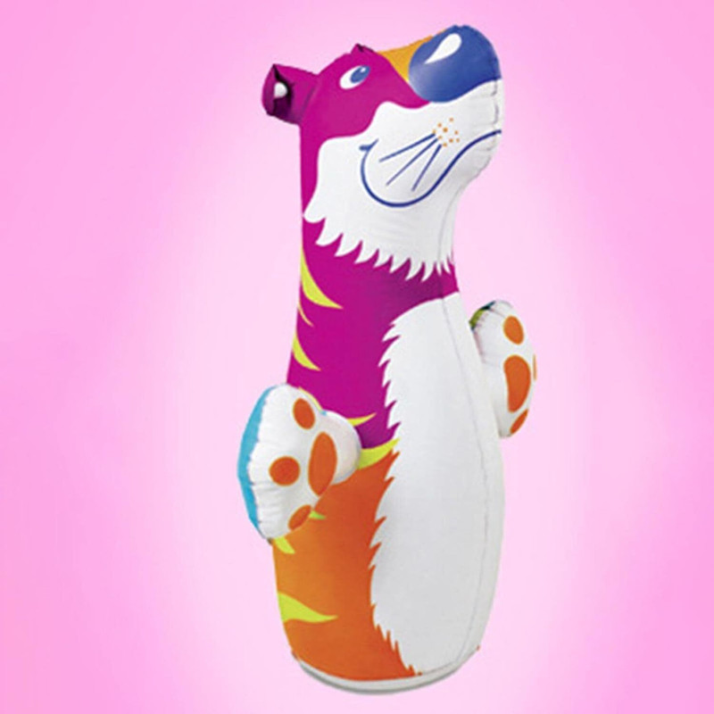 Pulsbery Water Filled Bop Bag Hit Me Toy for Kids 3D Inflatable Bouncer Toy-44669 Inflatable HitMe Toys(Multicolor)