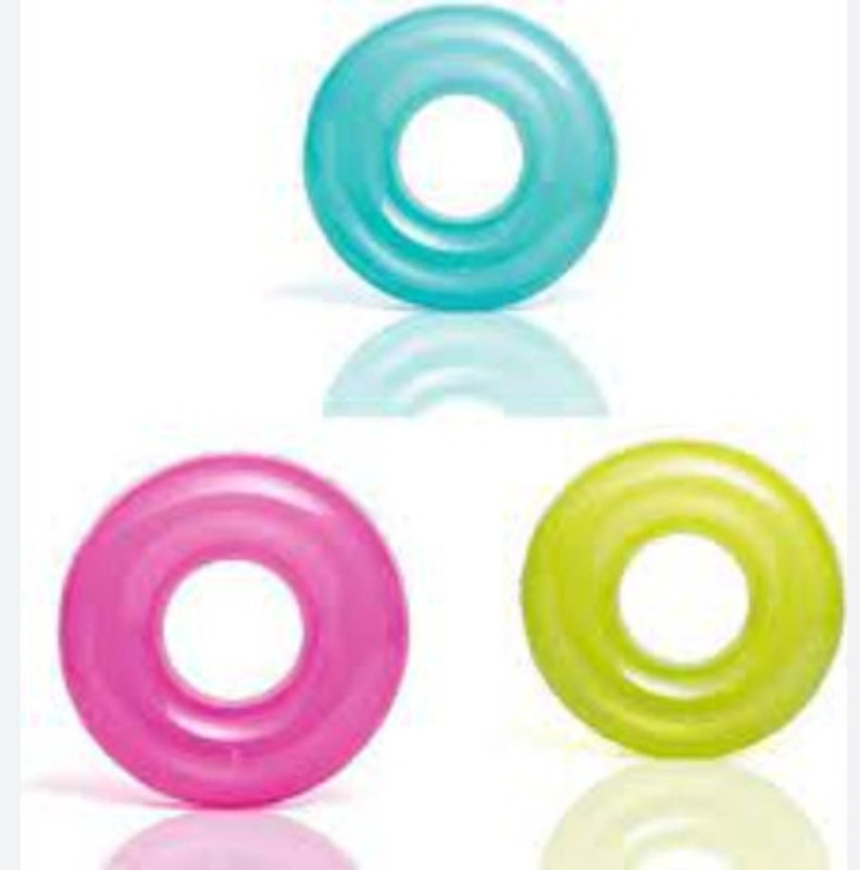 Intelligent Lovely Transparent Swim Rings 59260 Inflatable (IND*8509) Pool Inflatable Swimming Safety Tube(Multicolor)