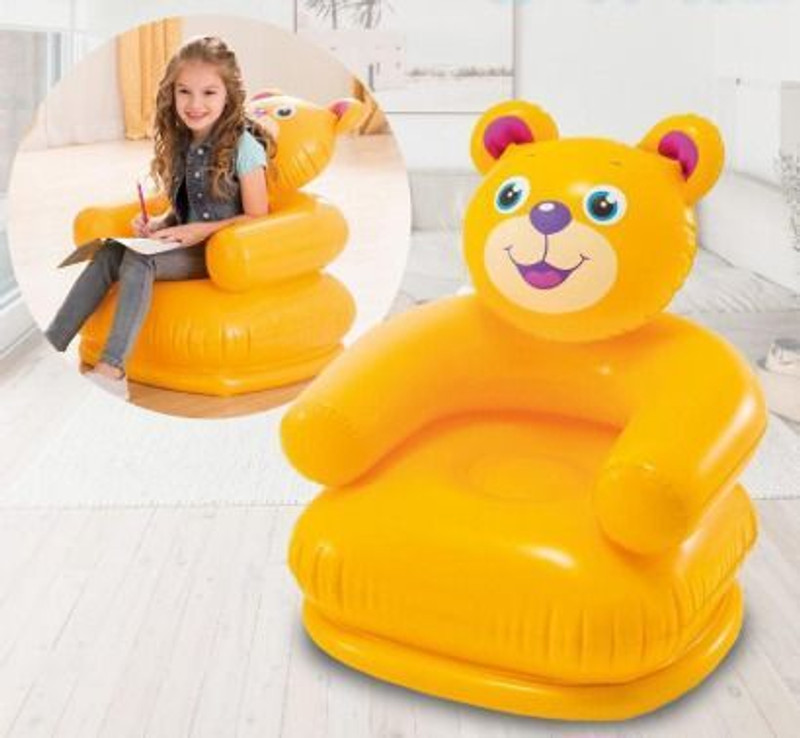 Intelligent Teddy Bear Balloon Chair Kids Teddy Chair Inflatable Sofa/ Chair(Yellow)