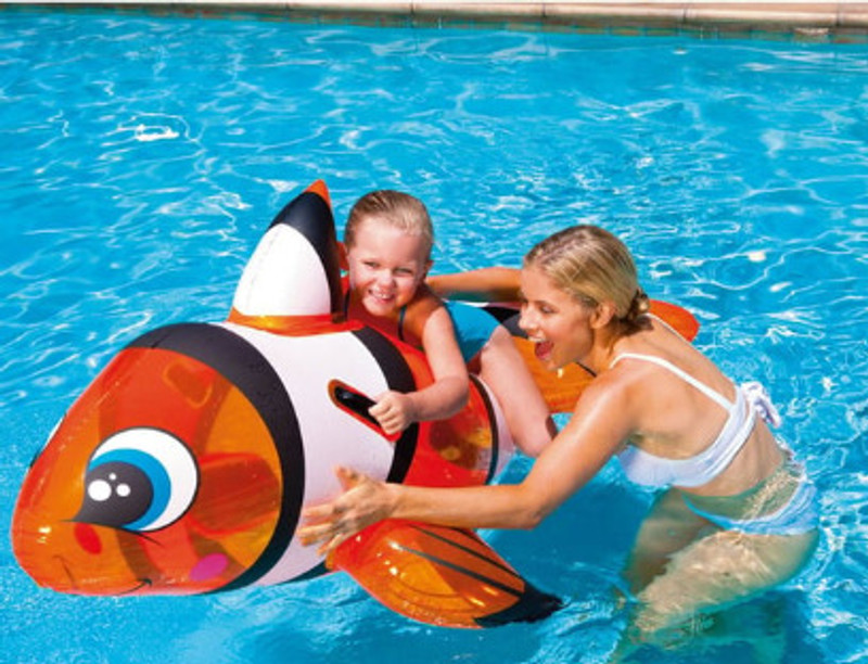 Tiny Tales Fish (IND*90) Ride-On -Toys Multicolor Inflatable Pool Accessory(Multicolor)