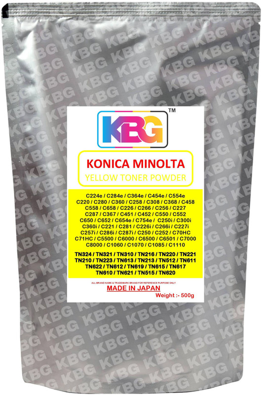 KBG KONICA MINOLTA For bizhub C224 C220 C258 C250i C266 C451 C70HC C6000 C1060 C1085 Yellow Ink Toner Powder