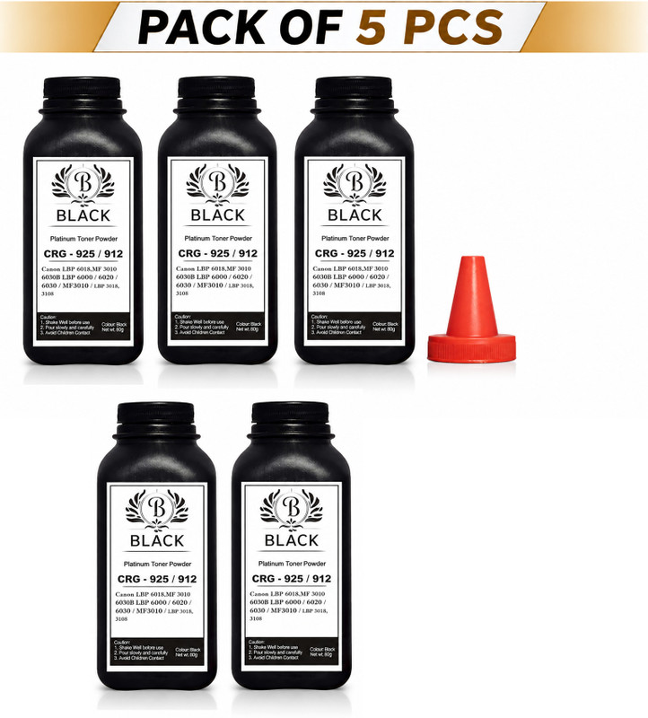 Black CRG 912 / 925 / Canon LBP 6018,MF 3010 6030B LBP 6000 / 6020 / 6030 / MF3010 Black Ink Toner Powder
