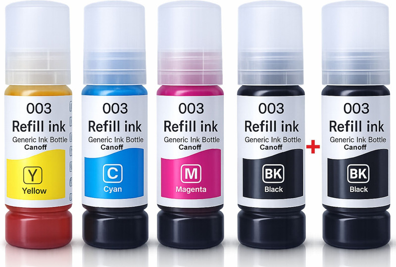 Speny Refill for Epson 001 , 003 , L3200 , L3210 , L3211 , L3215,L3216,L3250,L3252 Black - Twin Pack Ink Bottle