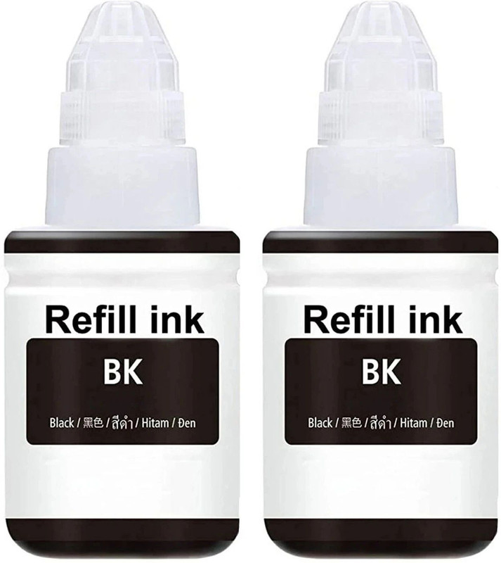 R C Print ink compatible for canon printer G1010,G2000,G2010,G2012,G3000,G3010,G3012,G4010 Black - Twin Pack Ink Bottle
