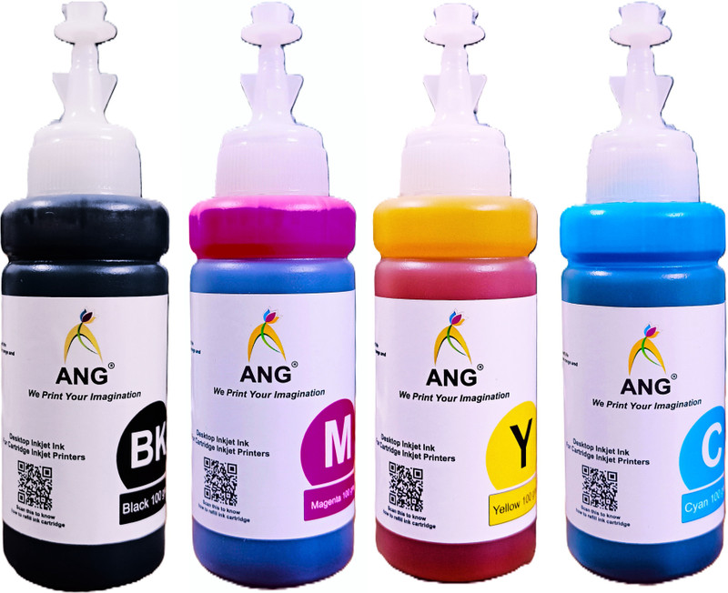Ang REFILL KIT FOR CNN MG3670, MG2970, iP7270, MG2577, MG30 Black + Tri Color Combo Pack Ink Bottle