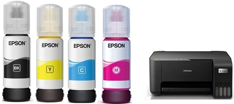 EPS ORIGINAL Epson 003 ink for L3250 L3252 L3500 INK TANK PRINTERS 65 ml Black + Tri Color Combo Pack Ink Bottle