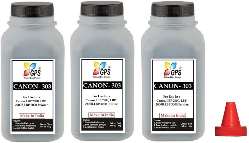 GPS Colour Your Dreams Canon 303 CRG 303 Toner Cartridge for Canon LBP 2900, LBP 2900B,LBP 3000 ( Pack Of 3 ) Black - Twin Pack Ink Toner Powder