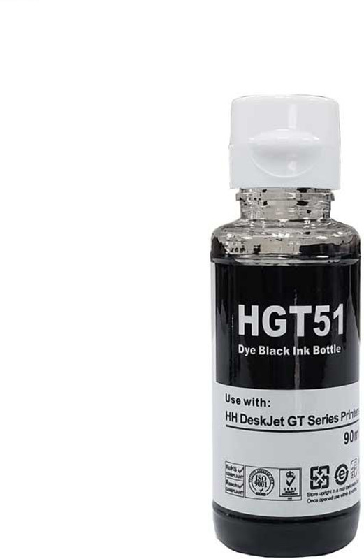 JIMIGO GT51 Refill Ink for HP Inktank 310, 315, 319, 410, 415, 419, GT5810, GT5820 Black Ink Bottle