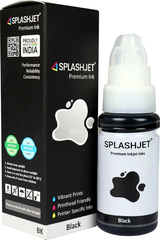 Splashjet GI790 Refill Ink for CN Pixma G2010, G2000 Printer - (70gm x 1 Bk) - 501803 Black Ink Bottle