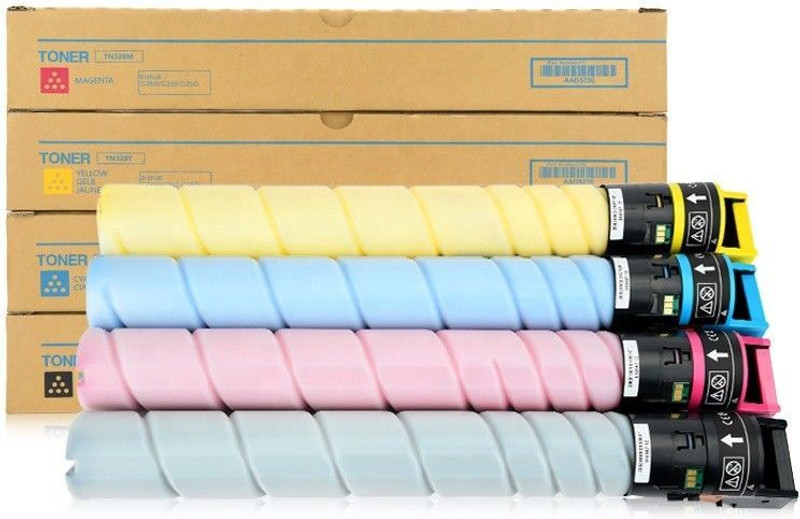 FINEJET TN 328Y, TN 328M, TN 328C, TN 328K Compatible Toner Cartridge Used in BIZHUB C250i, C300i, C360i Black Ink Toner