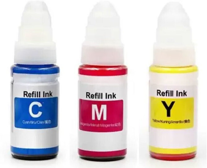 RAMKE Ink For Canon G Series GI 790 G2012 , G2100 , G3000 , G3010 , G3012 , G3100 , G1 Tri-Color Ink Bottle