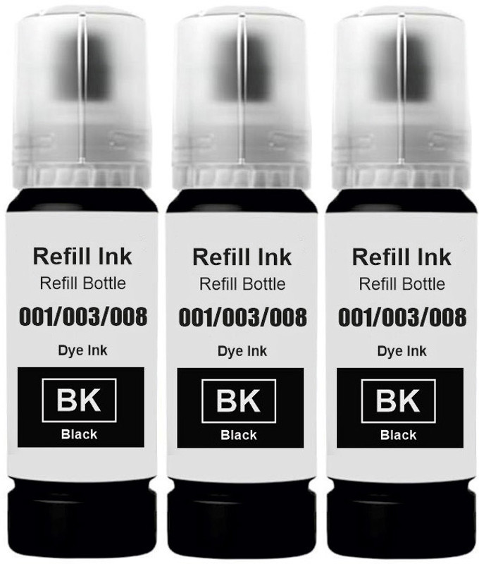 canoff 003 BK High Quality Ink for Ep. L3110,L3150,L3152, L5190,L4150,L4160,L6160,L6190 Black - Twin Pack Ink Bottle